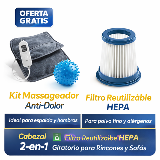 Incluido gratis KIT Massageador Anti-Dolor e Filtro HEPA